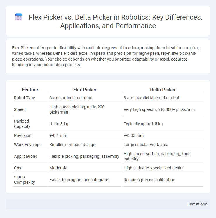 Flex Picker vs. Delta Picker in Robotics: Key Differences, Applications, and Performance