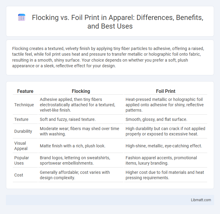 Flocking vs. Foil Print in Apparel: Differences, Benefits, and Best Uses