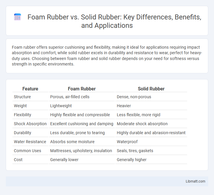Foam Rubber vs. Solid Rubber: Key Differences, Benefits, and Applications