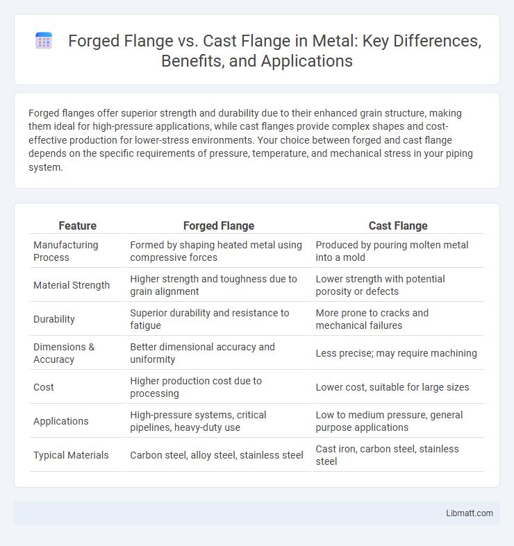 Forged Flange vs. Cast Flange in Metal: Key Differences, Benefits, and Applications