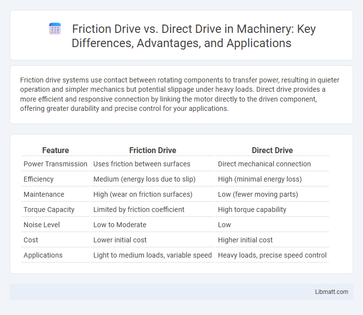 Friction Drive vs. Direct Drive in Machinery: Key Differences, Advantages, and Applications