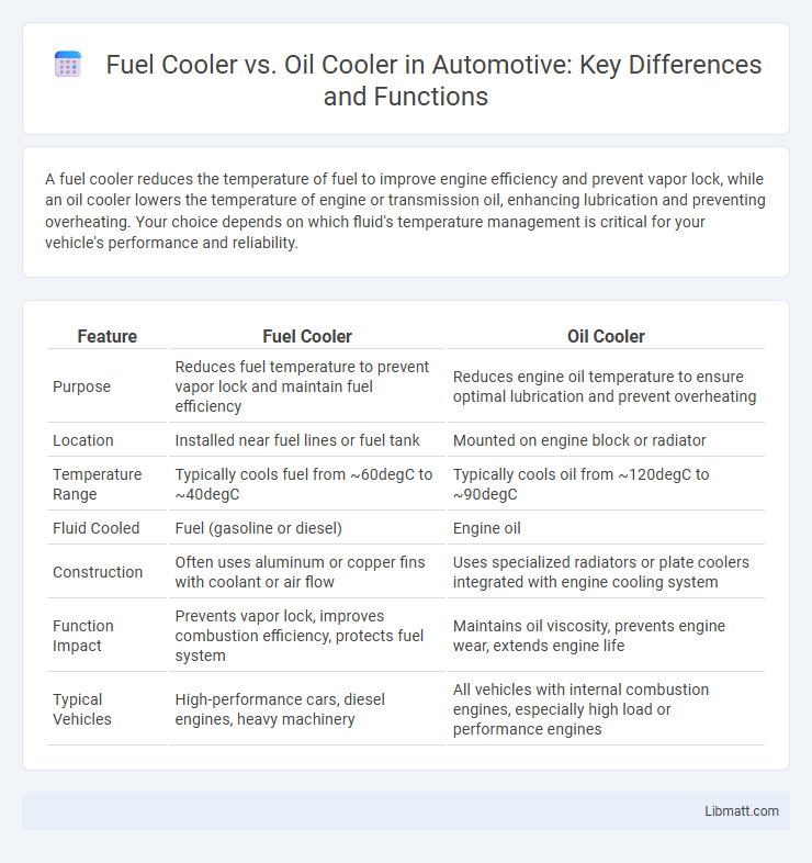 Fuel Cooler vs. Oil Cooler in Automotive: Key Differences and Functions