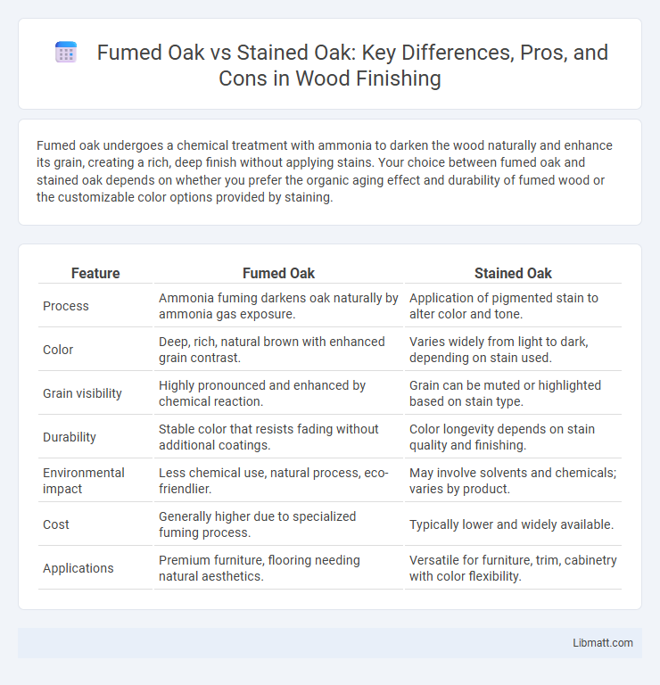 Fumed Oak vs Stained Oak: Key Differences, Pros, and Cons in Wood Finishing