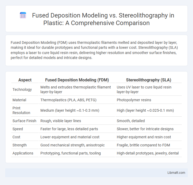 Fused Deposition Modeling vs. Stereolithography in Plastic: A Comprehensive Comparison