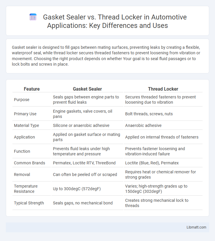 Gasket Sealer vs. Thread Locker in Automotive Applications: Key Differences and Uses
