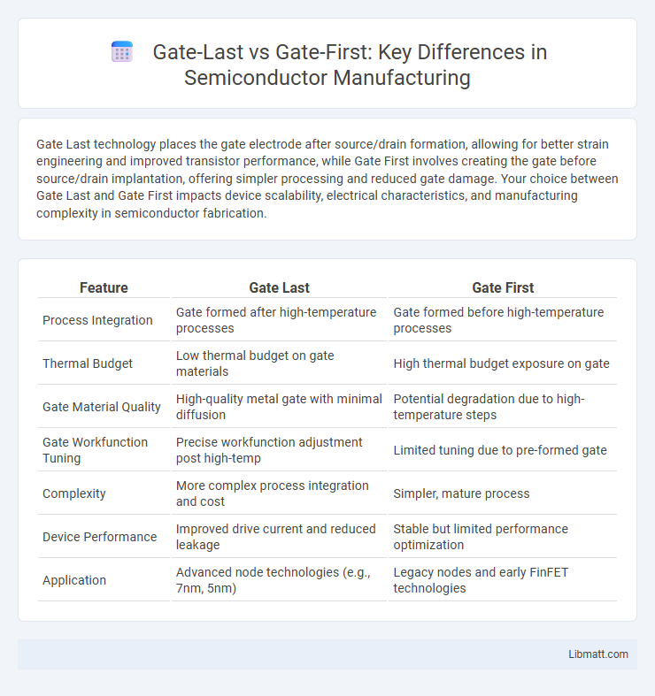 Gate-Last vs Gate-First: Key Differences in Semiconductor Manufacturing