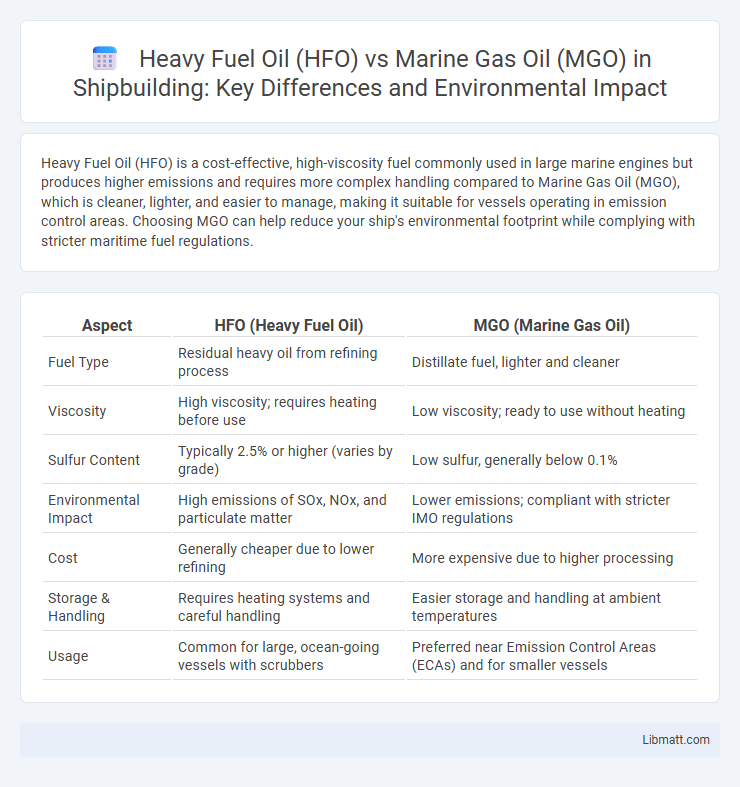 Heavy Fuel Oil (HFO) vs Marine Gas Oil (MGO) in Shipbuilding: Key Differences and Environmental Impact