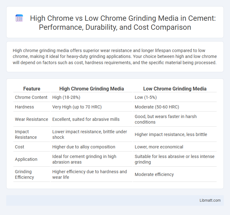 High Chrome vs Low Chrome Grinding Media in Cement: Performance, Durability, and Cost Comparison