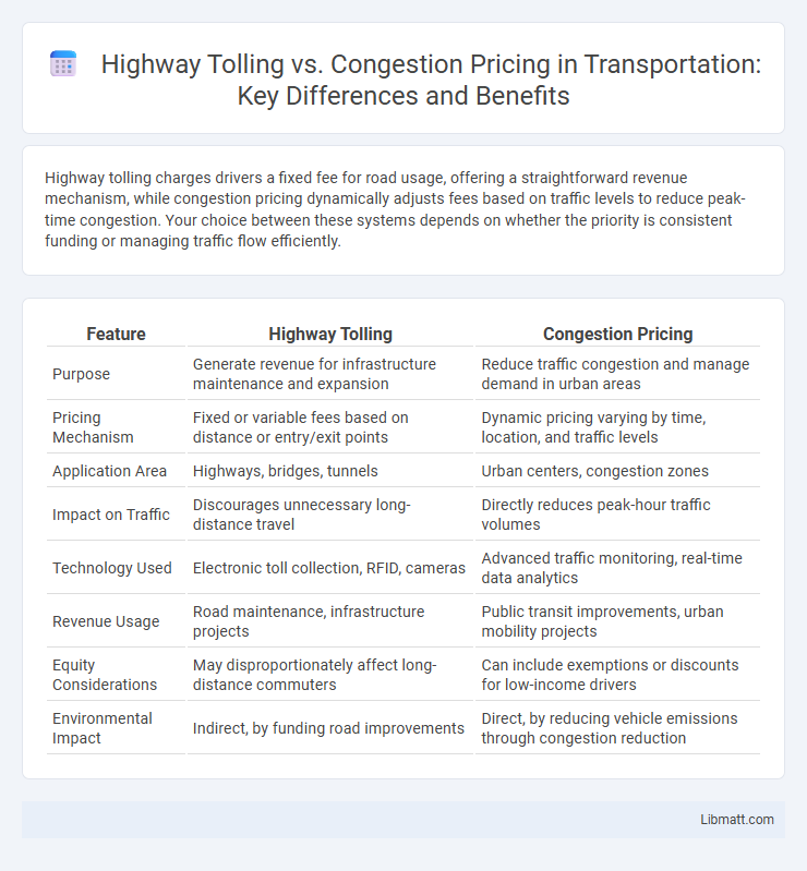 Highway Tolling vs. Congestion Pricing in Transportation: Key Differences and Benefits