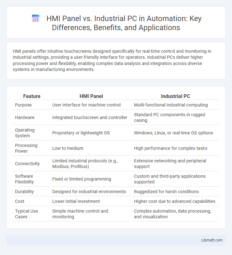 HMI Panel vs. Industrial PC in Automation: Key Differences, Benefits, and Applications