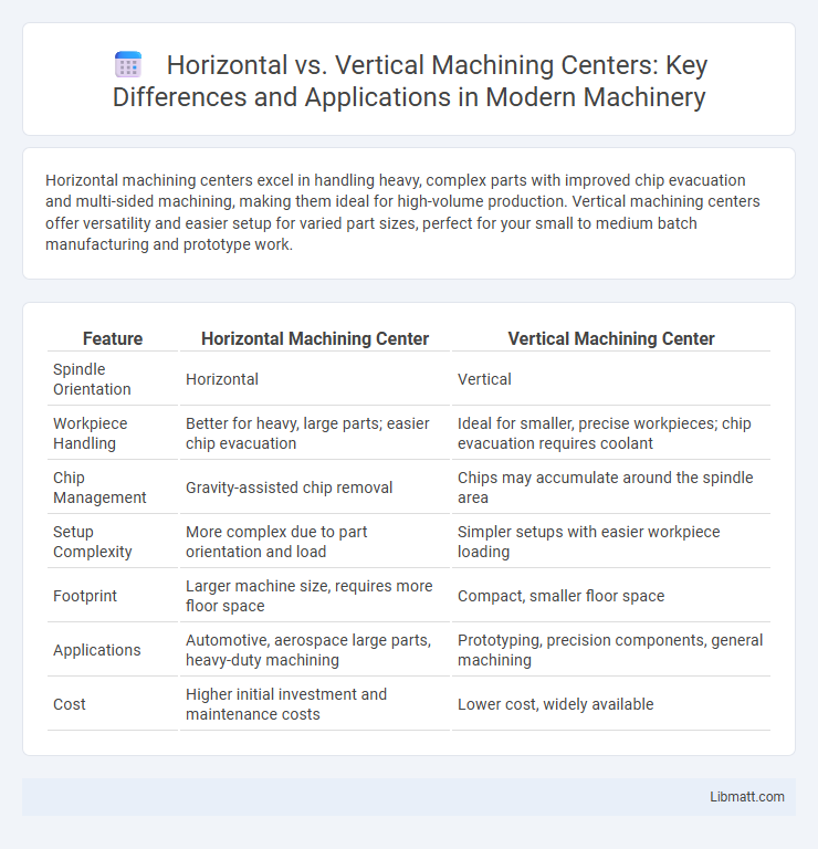 Horizontal vs. Vertical Machining Centers: Key Differences and Applications in Modern Machinery