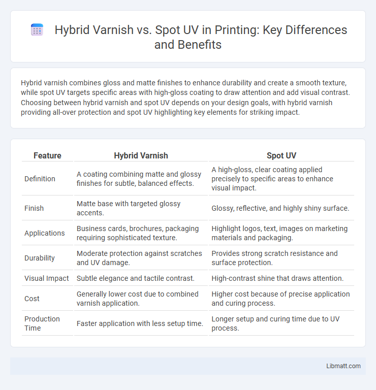 Hybrid Varnish vs. Spot UV in Printing: Key Differences and Benefits