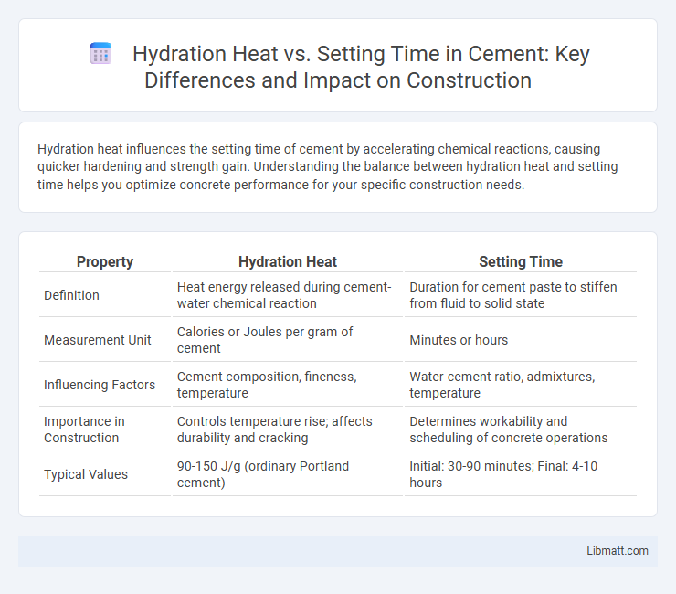 Hydration Heat vs. Setting Time in Cement: Key Differences and Impact on Construction
