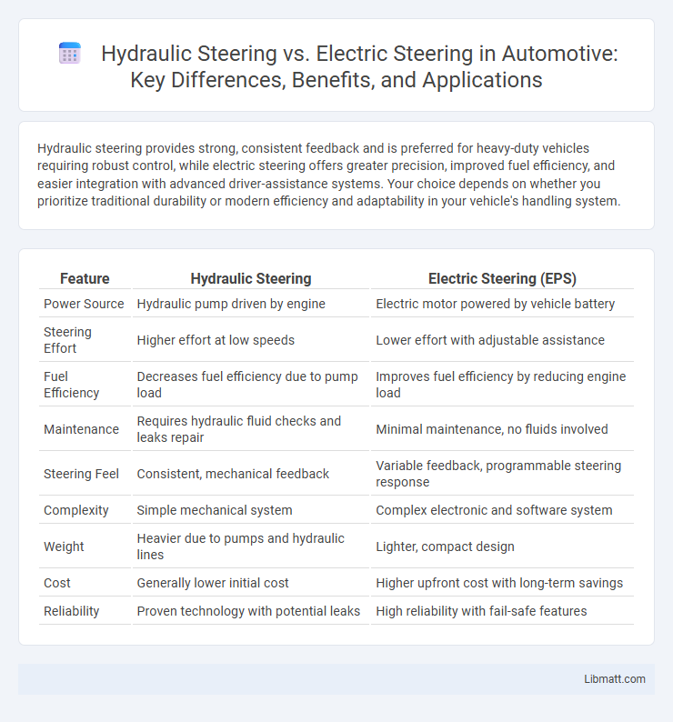 Hydraulic Steering vs. Electric Steering in Automotive: Key Differences, Benefits, and Applications