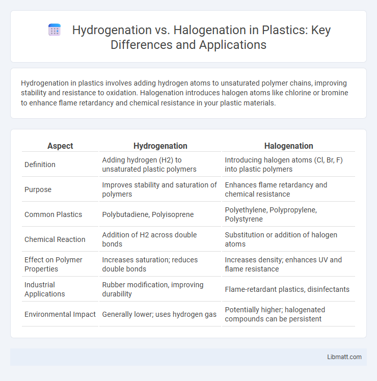 Hydrogenation vs. Halogenation in Plastics: Key Differences and Applications