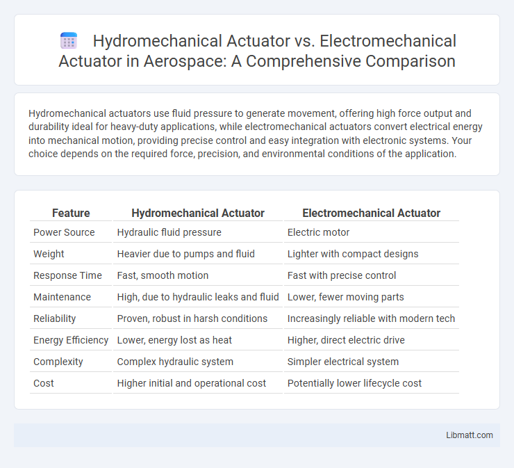 Hydromechanical Actuator vs. Electromechanical Actuator in Aerospace: A Comprehensive Comparison