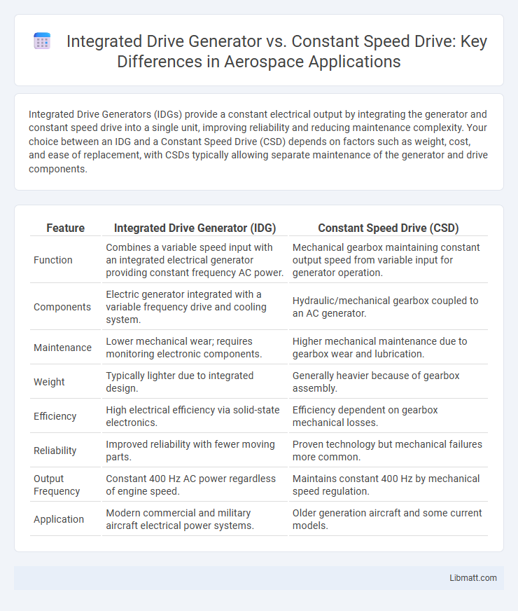 Integrated Drive Generator vs. Constant Speed Drive: Key Differences in Aerospace Applications