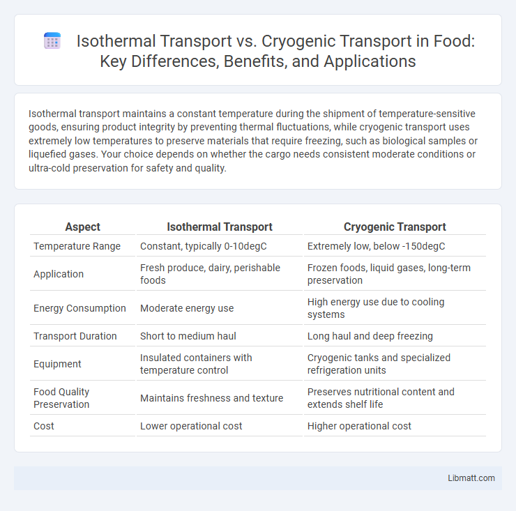 Isothermal Transport vs. Cryogenic Transport in Food: Key Differences, Benefits, and Applications