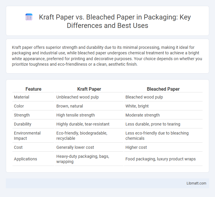Kraft Paper vs. Bleached Paper in Packaging: Key Differences and Best Uses