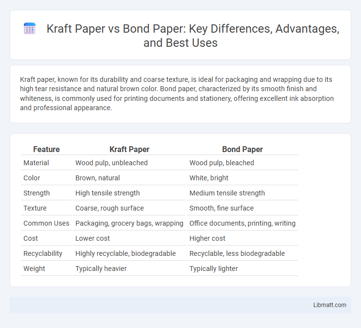 Kraft Paper vs Bond Paper: Key Differences, Advantages, and Best Uses