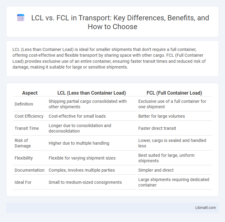 LCL vs. FCL in Transport: Key Differences, Benefits, and How to Choose