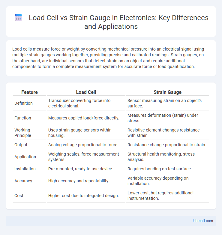 Load Cell vs Strain Gauge in Electronics: Key Differences and Applications