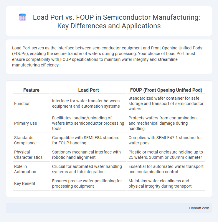 Load Port vs. FOUP in Semiconductor Manufacturing: Key Differences and Applications