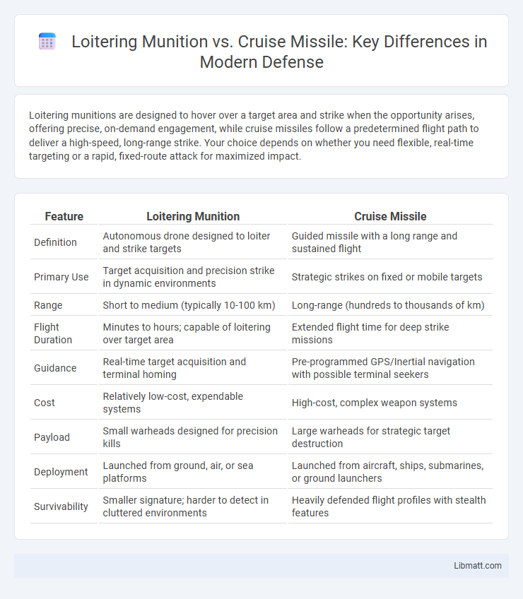 Loitering Munition vs. Cruise Missile: Key Differences in Modern Defense