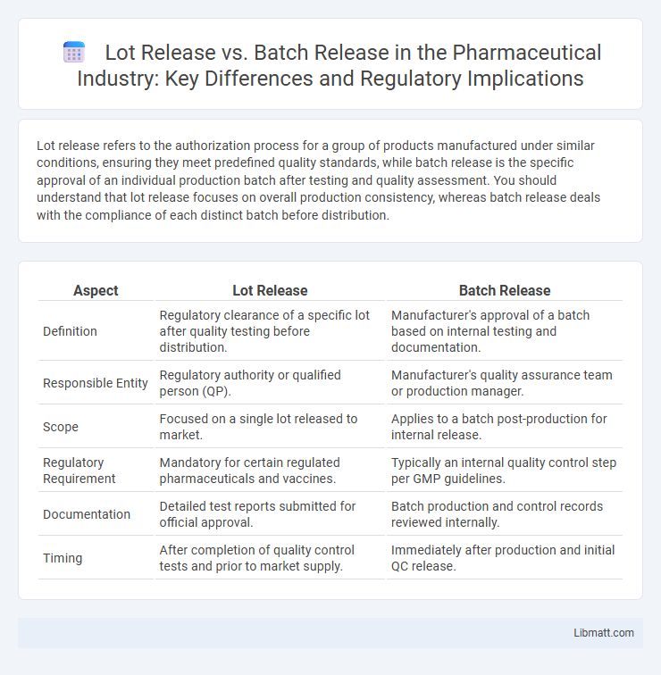 Lot Release vs. Batch Release in the Pharmaceutical Industry: Key Differences and Regulatory Implications