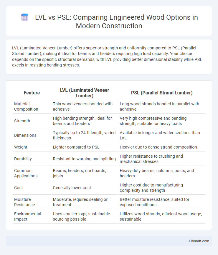 LVL vs PSL: Comparing Engineered Wood Options in Modern Construction