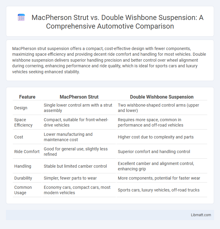 MacPherson Strut vs. Double Wishbone Suspension: A Comprehensive Automotive Comparison