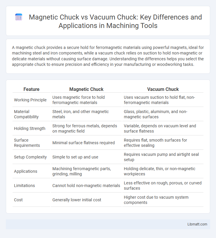 Magnetic Chuck vs Vacuum Chuck: Key Differences and Applications in Machining Tools