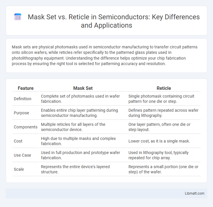 Mask Set vs. Reticle in Semiconductors: Key Differences and Applications