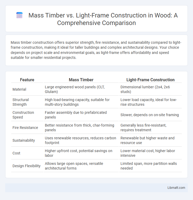 Mass Timber vs. Light-Frame Construction in Wood: A Comprehensive Comparison