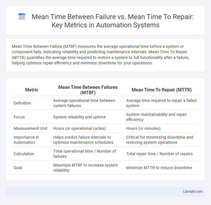 Mean Time Between Failure vs. Mean Time To Repair: Key Metrics in Automation Systems