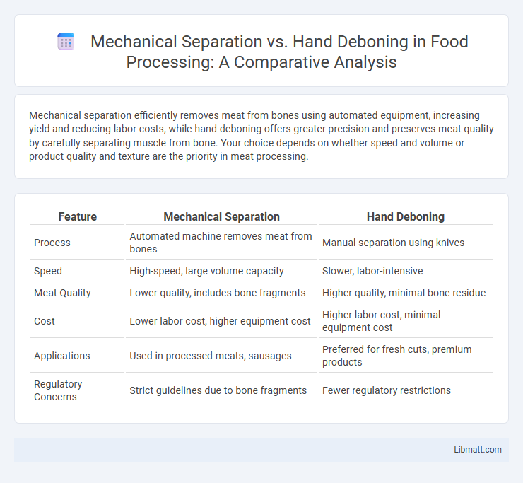 Mechanical Separation vs. Hand Deboning in Food Processing: A Comparative Analysis