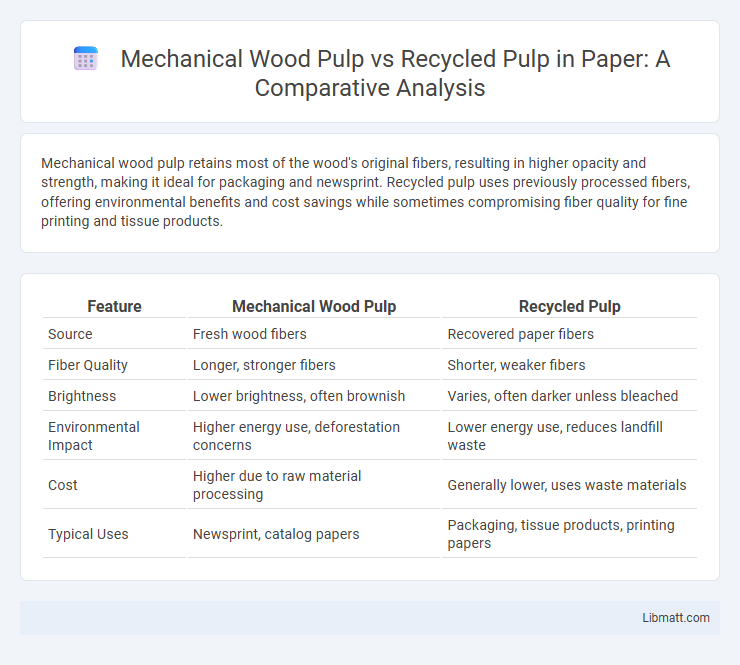 Mechanical Wood Pulp vs Recycled Pulp in Paper: A Comparative Analysis