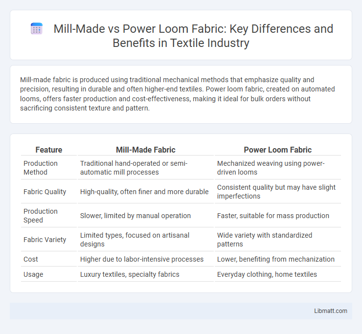 Mill-Made vs Power Loom Fabric: Key Differences and Benefits in Textile Industry