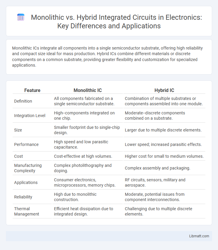 Monolithic vs. Hybrid Integrated Circuits in Electronics: Key Differences and Applications