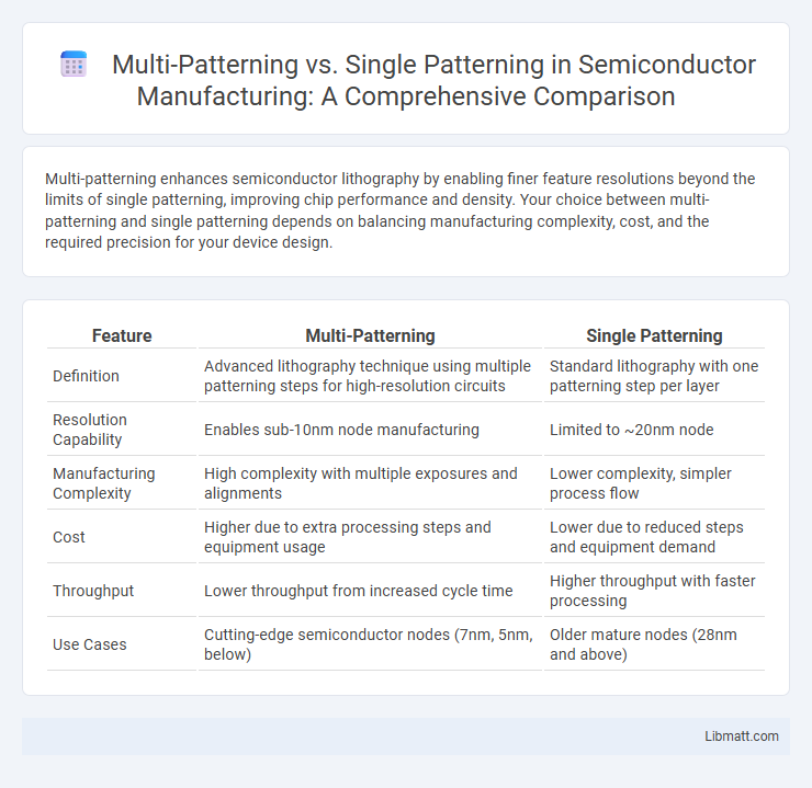 Multi-Patterning vs. Single Patterning in Semiconductor Manufacturing: A Comprehensive Comparison