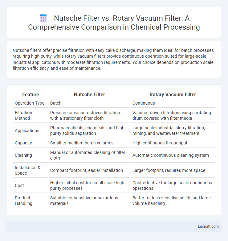 Nutsche Filter vs. Rotary Vacuum Filter: A Comprehensive Comparison in Chemical Processing