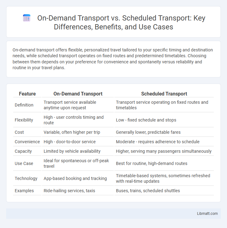 On-Demand Transport vs. Scheduled Transport: Key Differences, Benefits, and Use Cases