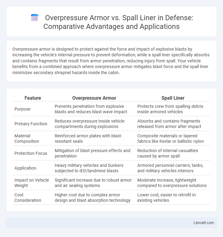 Overpressure Armor vs. Spall Liner in Defense: Comparative Advantages and Applications