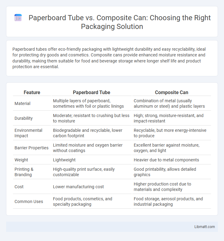 Paperboard Tube vs. Composite Can: Choosing the Right Packaging Solution
