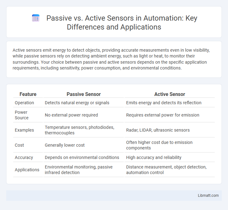 Passive vs. Active Sensors in Automation: Key Differences and Applications