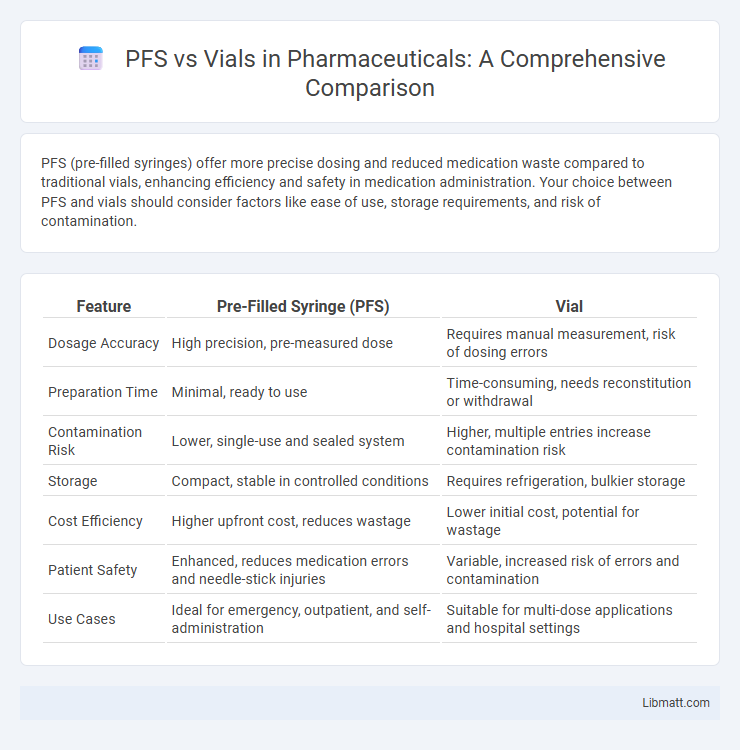 PFS vs Vials in Pharmaceuticals: A Comprehensive Comparison