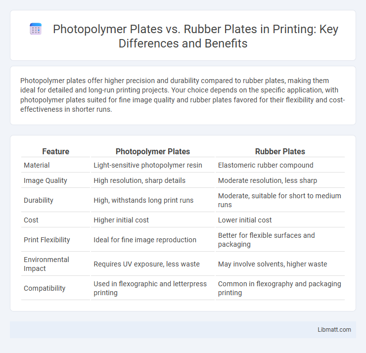 Photopolymer Plates vs. Rubber Plates in Printing: Key Differences and Benefits