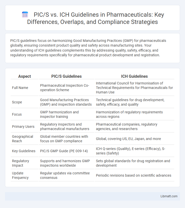 PIC/S vs. ICH Guidelines in Pharmaceuticals: Key Differences, Overlaps, and Compliance Strategies