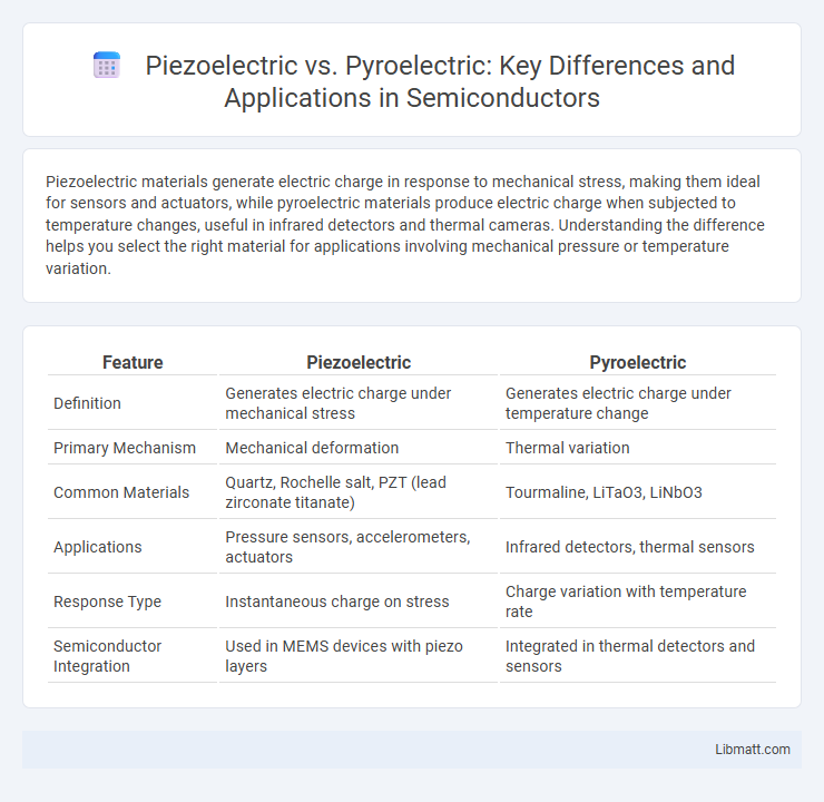 Piezoelectric vs. Pyroelectric: Key Differences and Applications in Semiconductors