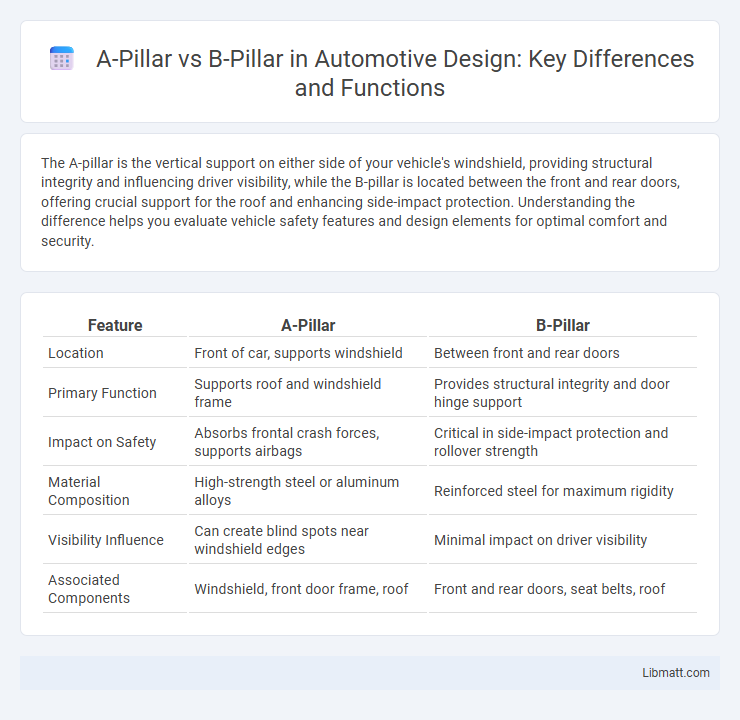 A-Pillar vs B-Pillar in Automotive Design: Key Differences and Functions